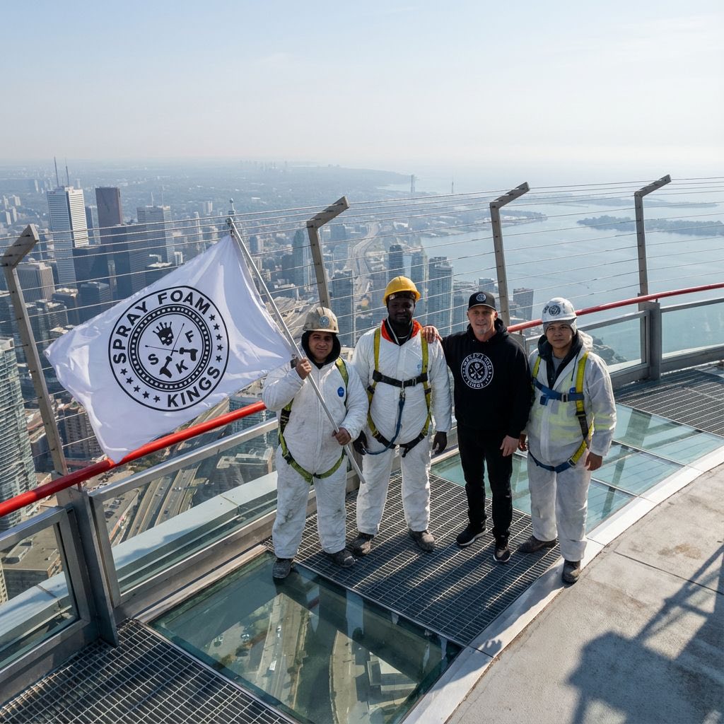 Spray Foam Kings team working on insulation project