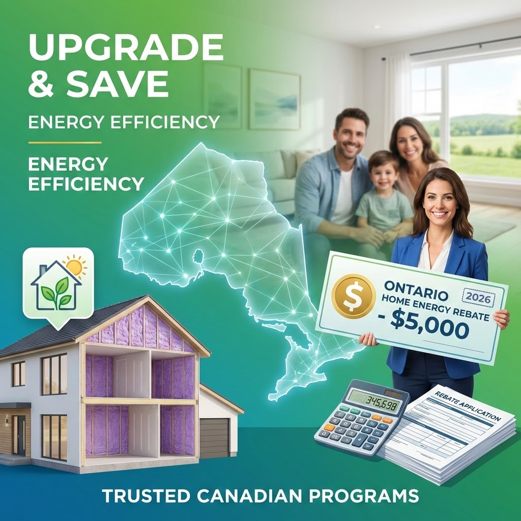 Ontario insulation rebate 2026 homeowner receiving cash back for spray foam upgrade