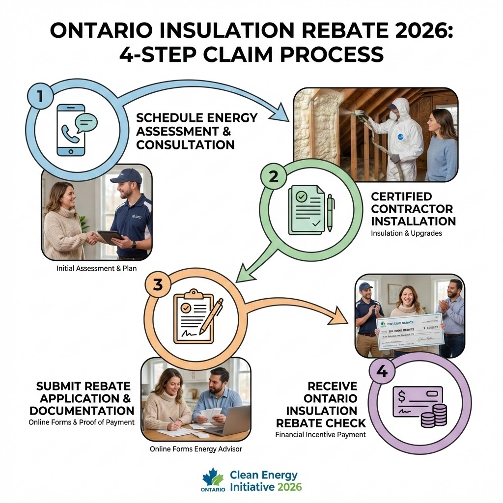 Step by step process to claim Ontario insulation rebate 2026