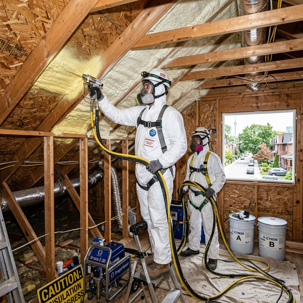 Open Cell vs Closed Cell Spray Foam Toronto 2026: Pricing, Performance &#038; Code Guide